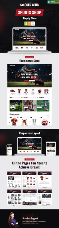 Soccer Club - Soccer & Football Sports Shop Shopify Theme - Features Image 1