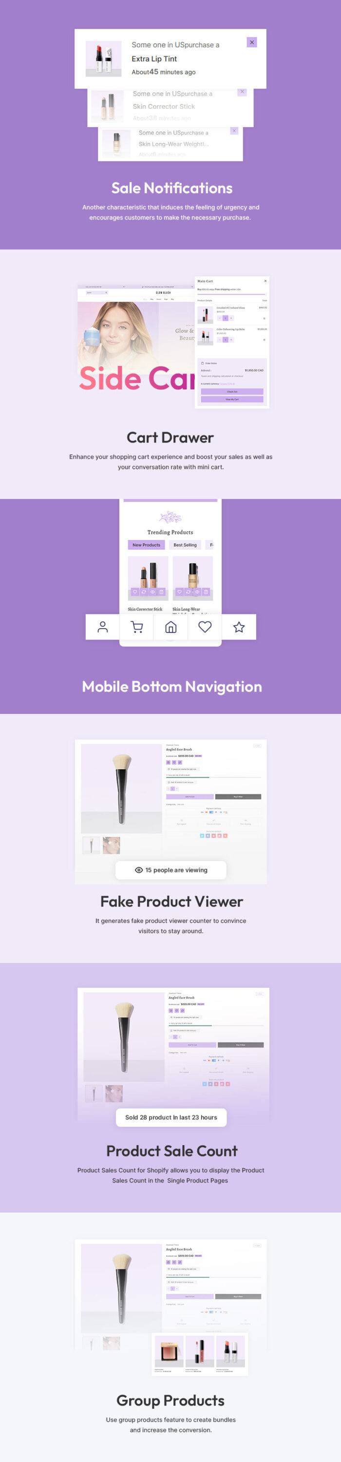 Glowblush - Cosmetics, Beauty & Skincare Shop Multipurpose Shopify 2.0 Responsive Theme - Features Image 4