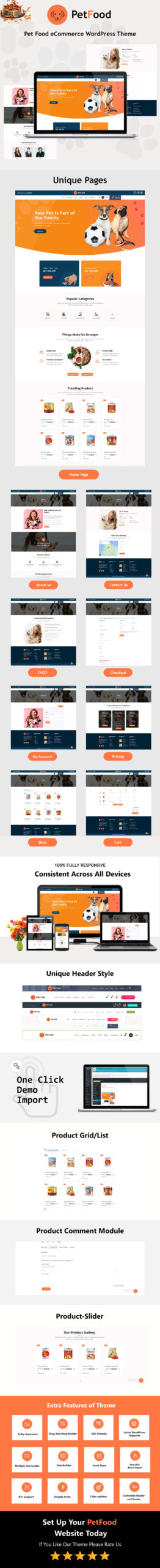 Pet Food WooCommerce WordPress Theme - Features Image 1