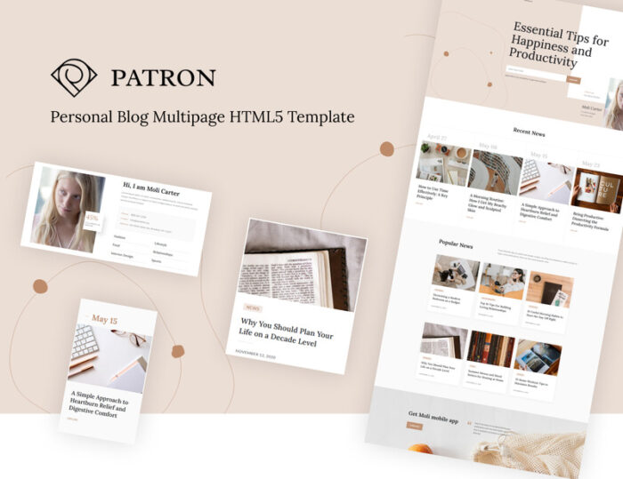 Patron - Publishing Company HTML5 Template - Features Image 1