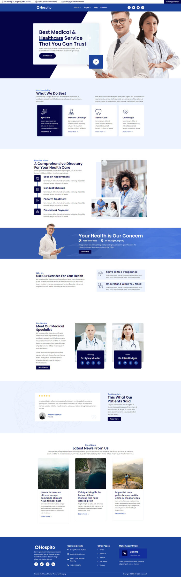 Hospito - Medical & Healthcare Full Responsive WordPress Theme - Features Image 1