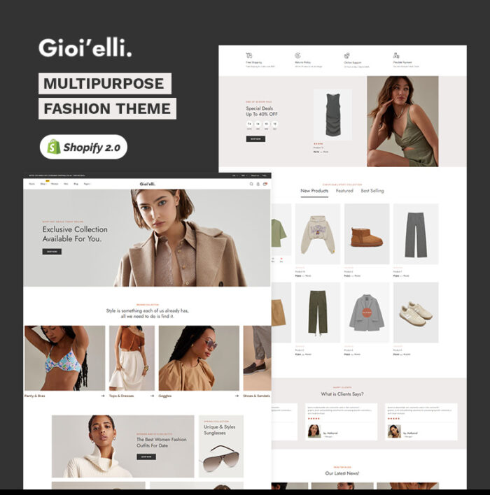 Gioielli - Fashion &  Accessory High level Shopify 2.0 Multi-purpose Responsive Theme - Features Image 1