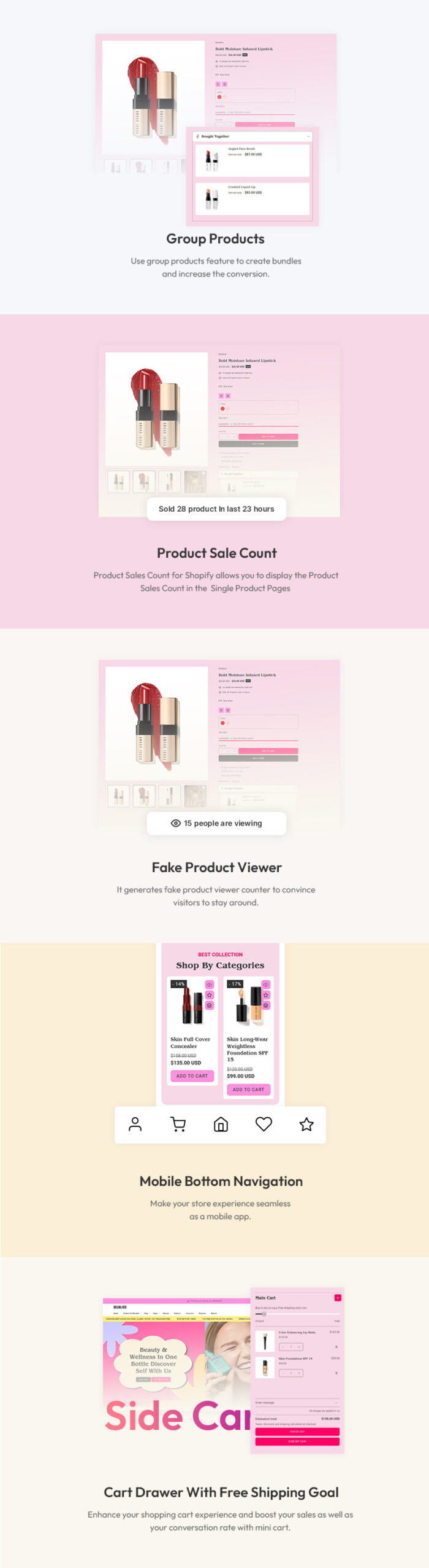 Beubliss - Beauty & Cosmetics Store Multipurpose Shopify 2.0 Responsive Theme - Features Image 4