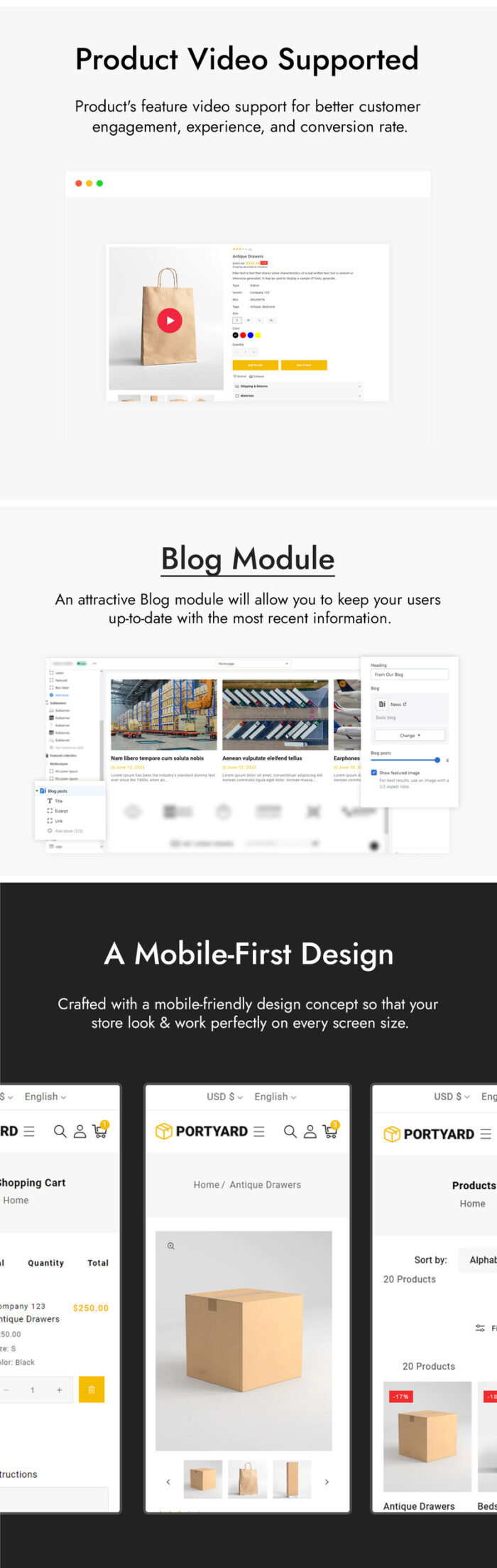 Portyard - Logistics and Transportation Shopify Theme - Features Image 3