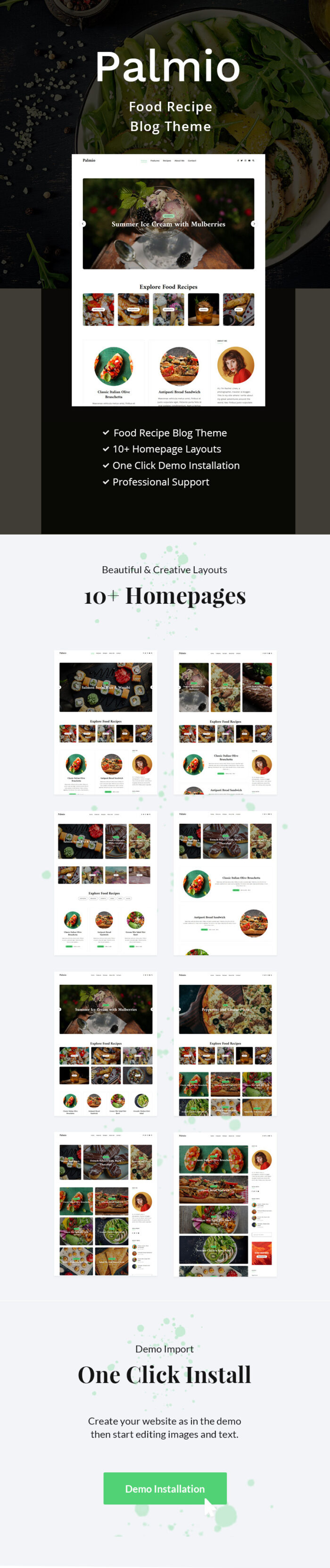 Palmio - Photo Travel Recipe Food Theme - Features Image 1