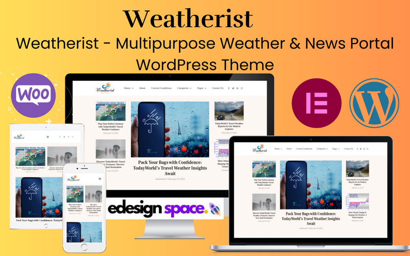 Weatherist -  Multipurpose Weather & News Portal WordPress Theme - Features Image 1