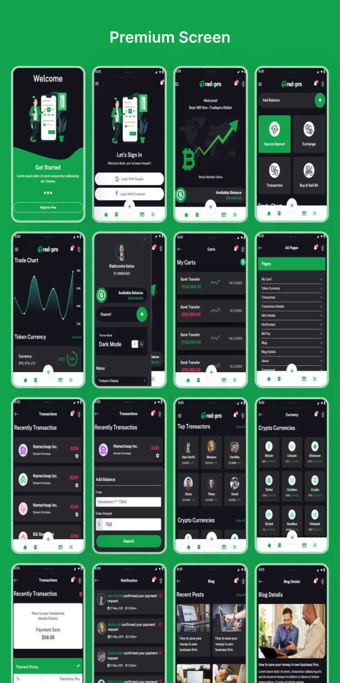 TradePro - Crypto Mobile Wallet HTML5 Template - Features Image 1