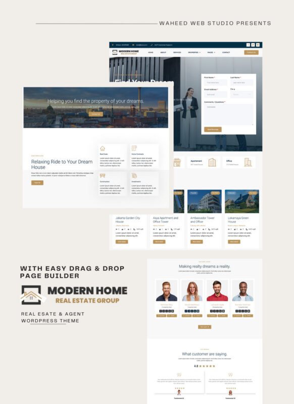 Modern Home - Real Estate Services & Agent WordPress Theme - Features Image 1