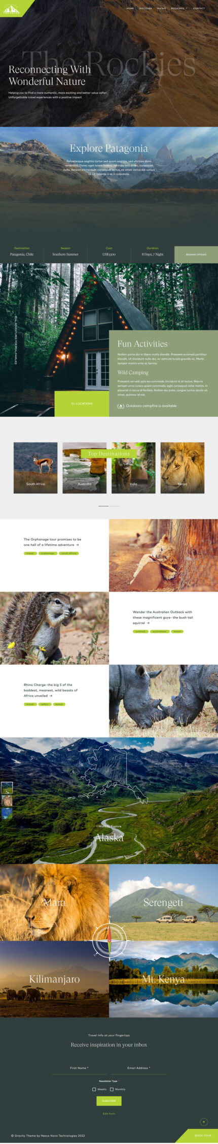 Gravity Traveler Wordpress Theme - Features Image 1