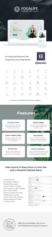 Yogalife - Yoga & Meditation WordPress Theme - Features Image 1