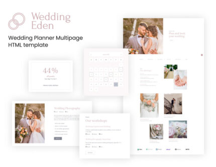 Wedding Eden - Wedding Planner HTML5 Website Template - Features Image 1