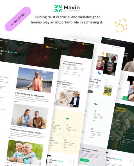 Mavin - Retirement Planning HTML Template - Features Image 1