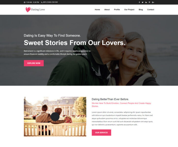 Dating Love  Html Template - Features Image 1