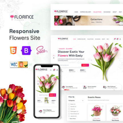 Florin - Online Flower Gift Shop HTML5 Website Template - Features Image 1