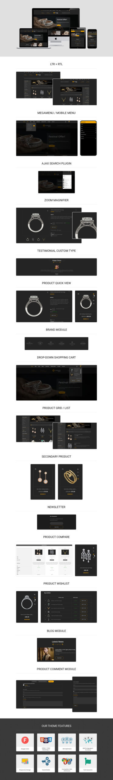 Luxolite - The Jewelry Store Woocommerce Responsive Theme - Features Image 1