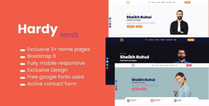 Hardy Portfolio Bootstrap HTML Landing Page Template. - Features Image 1