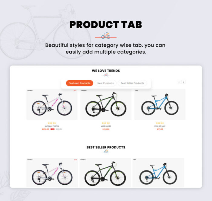 Bicycle Mega Sports, Bicycle, Bikes, Rental Shopify 2.0 Responsive Template - Features Image 8