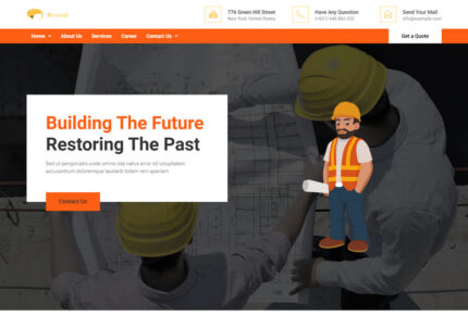 Brixal Construction & Building Elementor Template Kit - Features Image 1