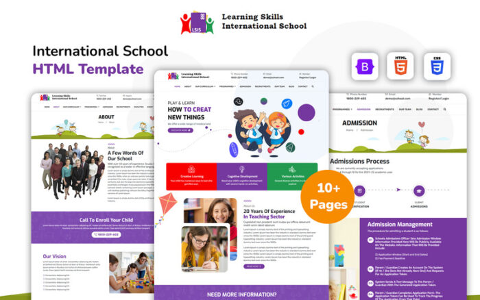 Learning Skill School - Kids School HTML5 Website Template - Features Image 1