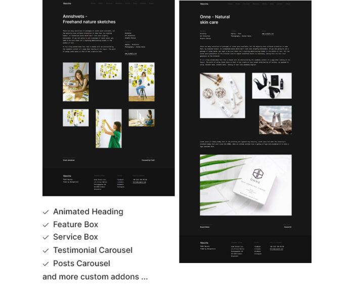 Maccha - One Page Personal Portfolio WordPress Theme - Features Image 3