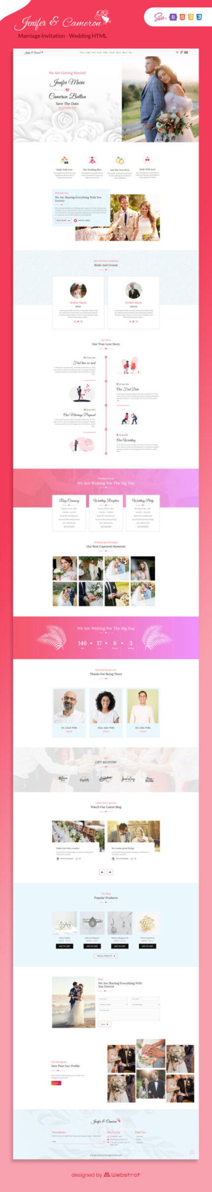 Marriage Invitation - Wedding Sass HTML Landing Page Template - Features Image 1