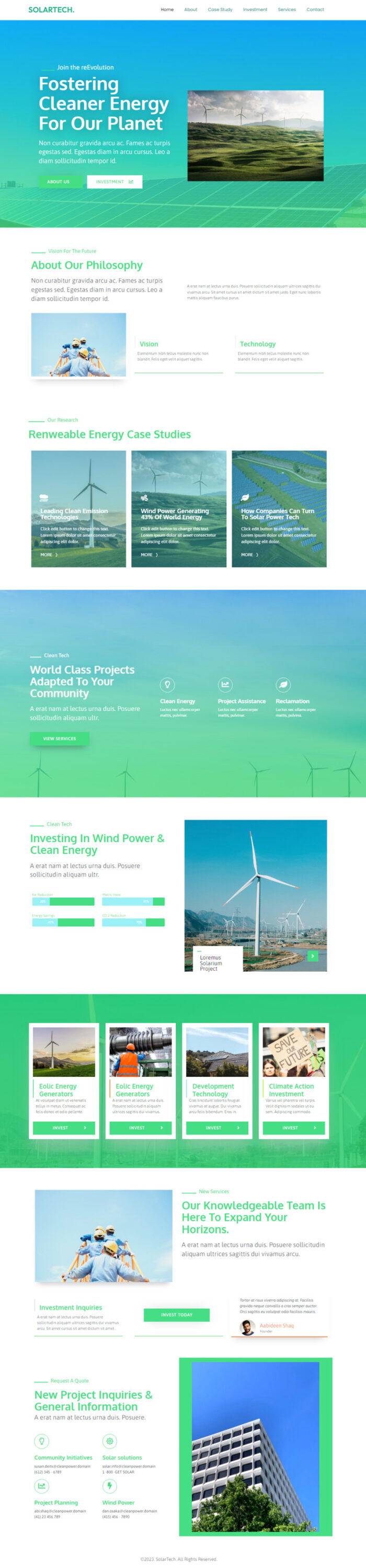 Solartech - Solar Energy Solution Company One Page WordPress Theme - Features Image 1