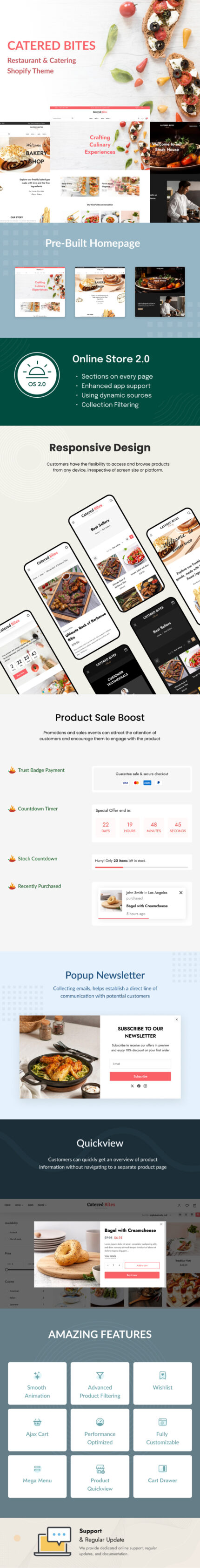 Catered Bites  - Restaurant & Catering  Shopify Theme - Features Image 1