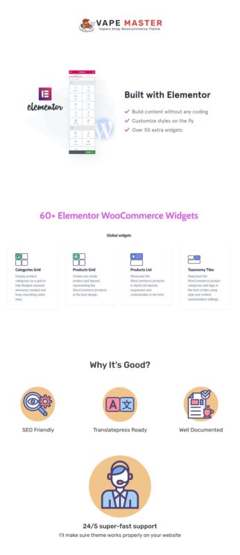 Vape Master - Vapers & Tobacco Shop WooCommerce Elementor Template - Features Image 1