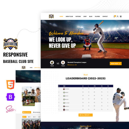 Buzzball - Baseball Sports Multipage HTML5 Website Template - Features Image 1