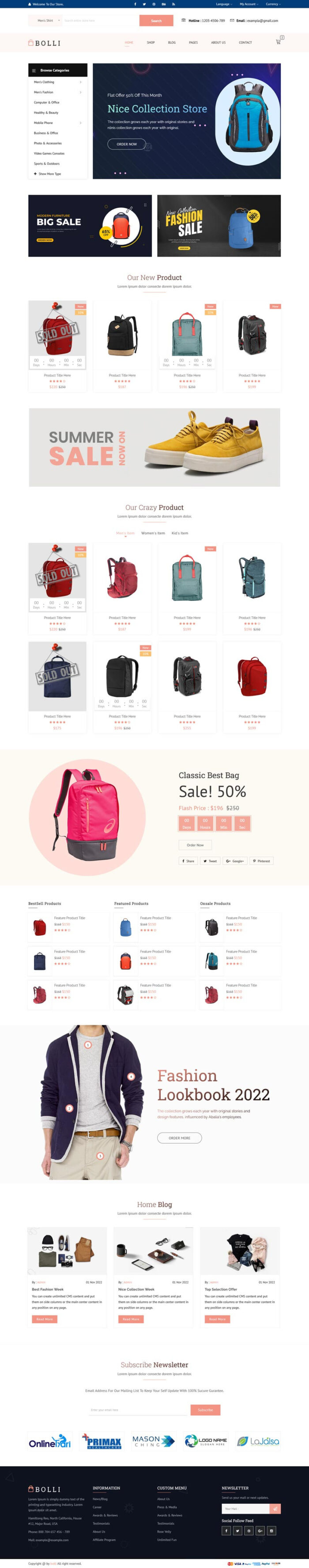 Bolli - Multipurpose Fashion Bootsrap 5 Website Template - Features Image 1