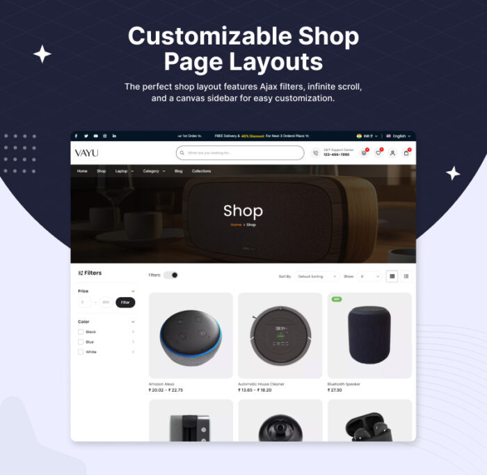 Vayu - Ecommerce WordPress Theme - Features Image 1