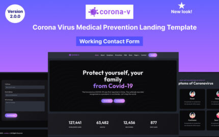 Corona-V - Corona Virus Medical Prevention Landing Page Template - Features Image 1