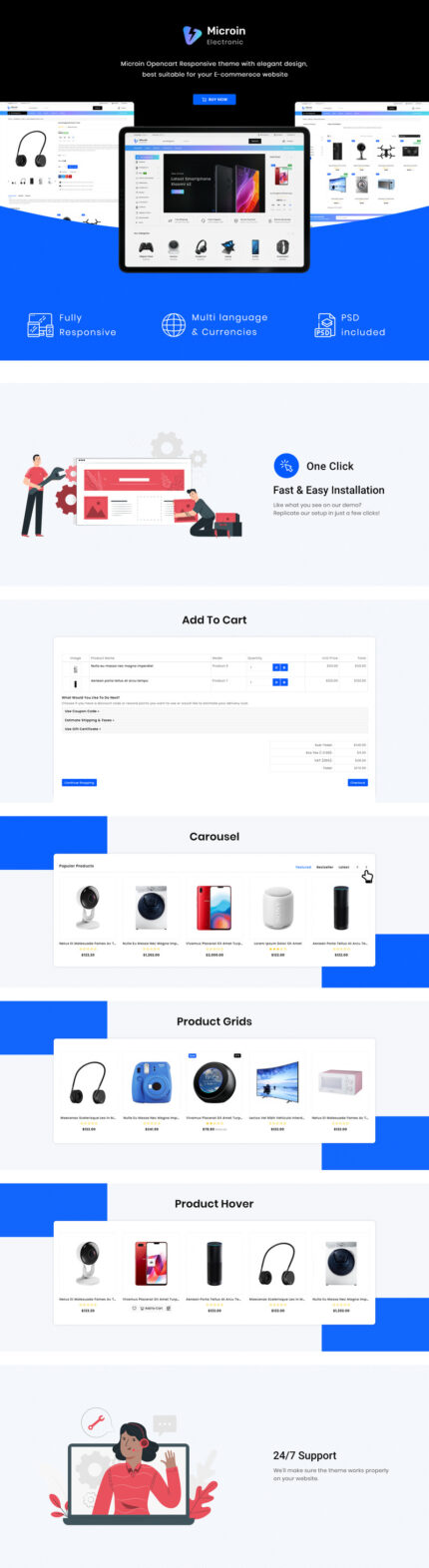 Microin - Shopping Mall OpenCart Template - Features Image 1