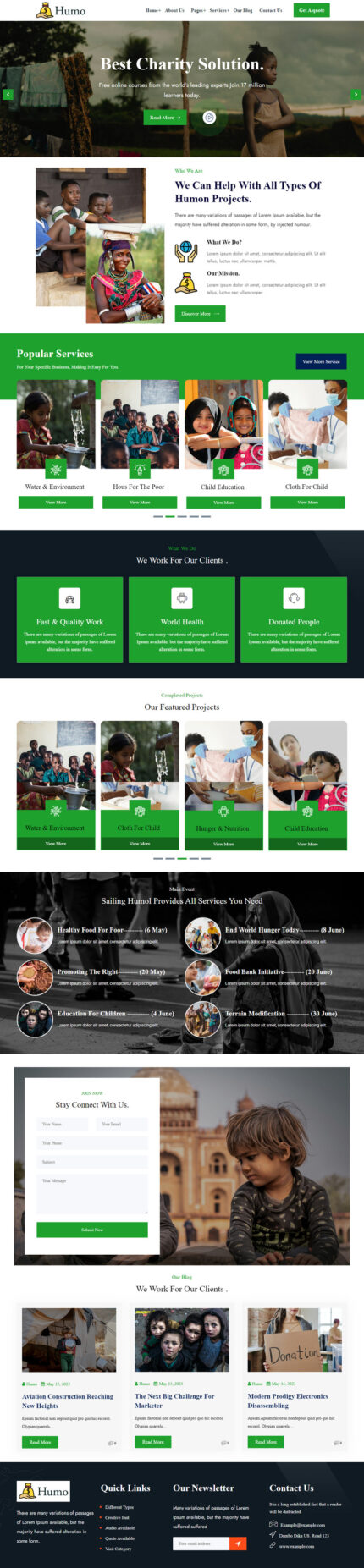 Humo - Nonprofit / Fundraising WordPress Theme - Features Image 1