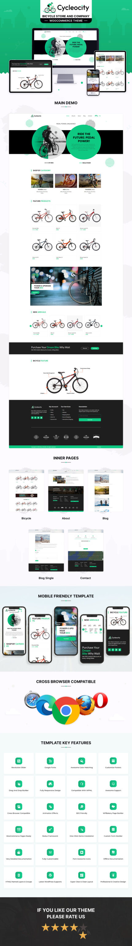 Cycleocity - Bicycle Store and Company WooCommerce theme - Features Image 1