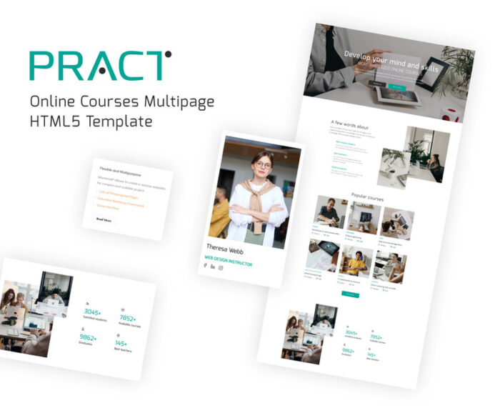 Pract - Online Courses Website Template - Features Image 2