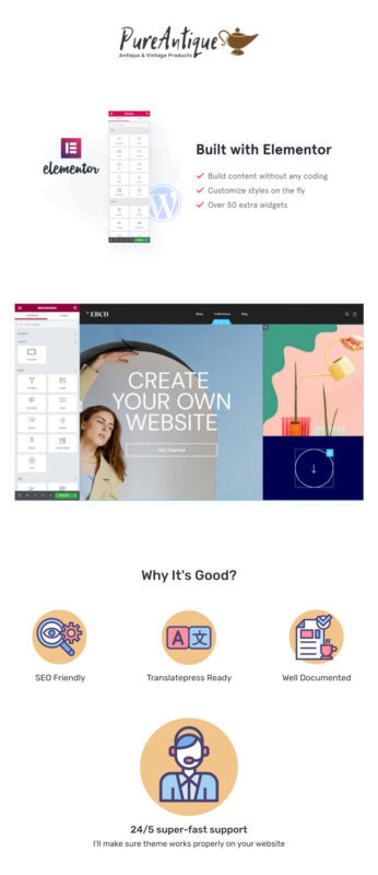 Pure Antique - Antique & Art Gallery Store WooCommerce Elementor Template - Features Image 1