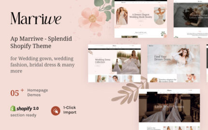 Ap Marriwe - Wedding Gown Shopify Theme - Features Image 1