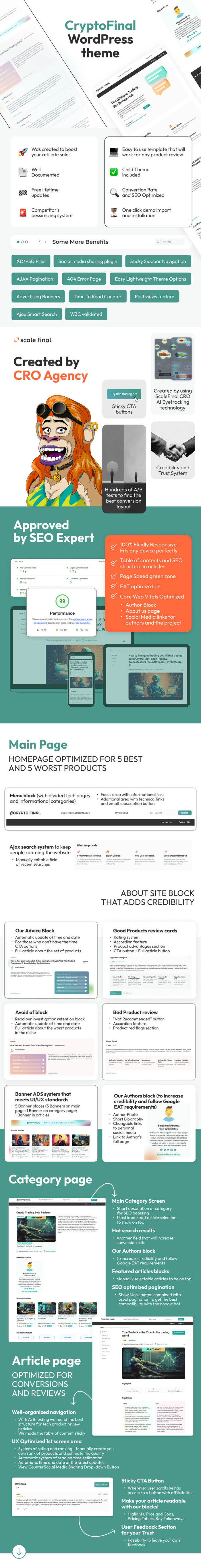 CryptoFinal – CRO and SEO optimized for Crypto, NFT, Tech Affiliate Reviewers - Features Image 1