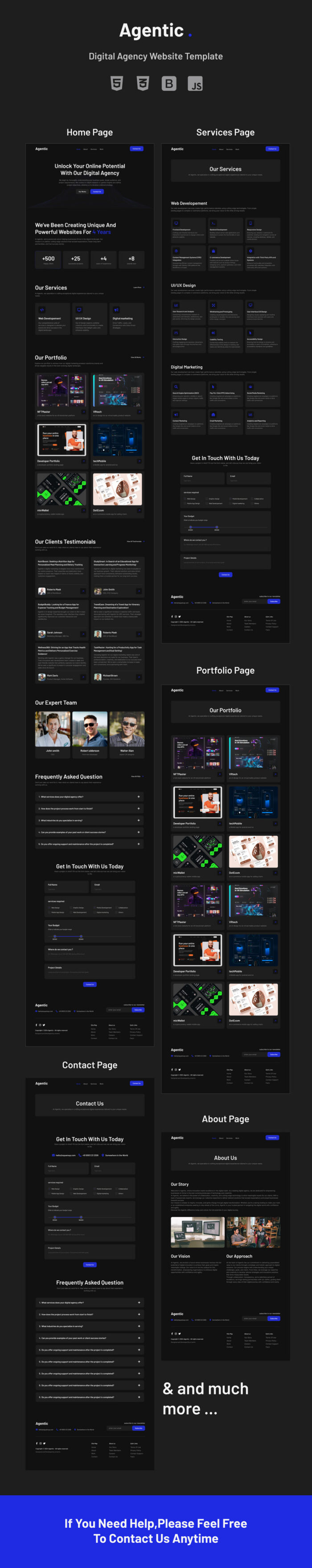 Agentic - Creative Digital Agency Website Template - Features Image 1