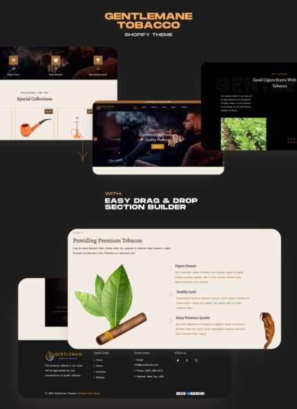 Gentleman Tobacco & Cigar Store Shopify Theme - Features Image 1