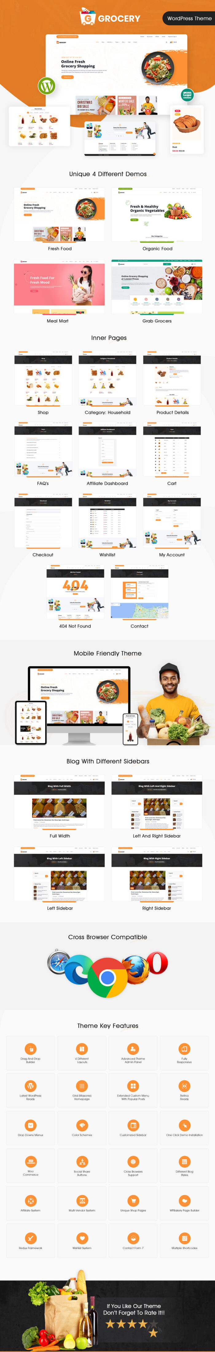 Grocer - Multipurpose Grocery, Food Store  & Supermarket Woocommerce Theme - Features Image 1