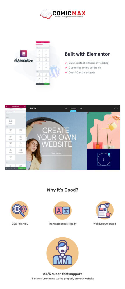 Comic Max - Anime & Manga Stories WordPress Elementor Template - Features Image 1