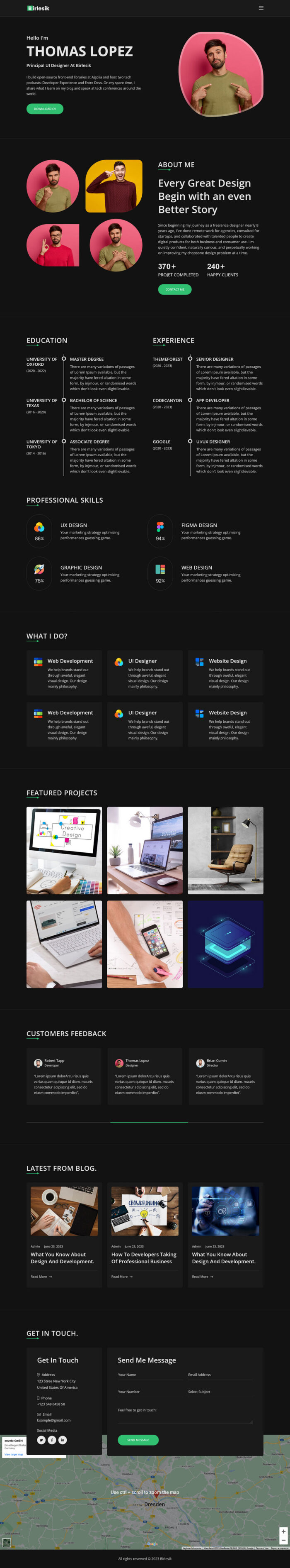 Birlesik - Personal Portfolio Resume HTML5 Theme - Features Image 1