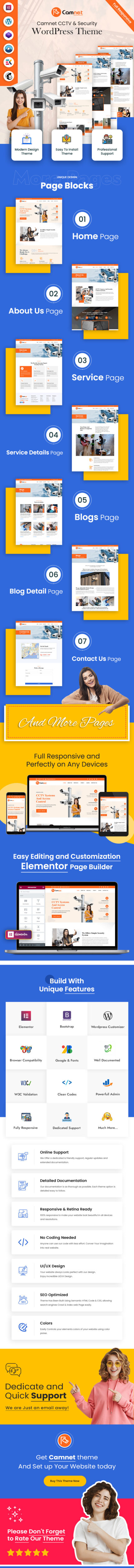 Camnet - CCTV & Security WordPress Theme - Features Image 1