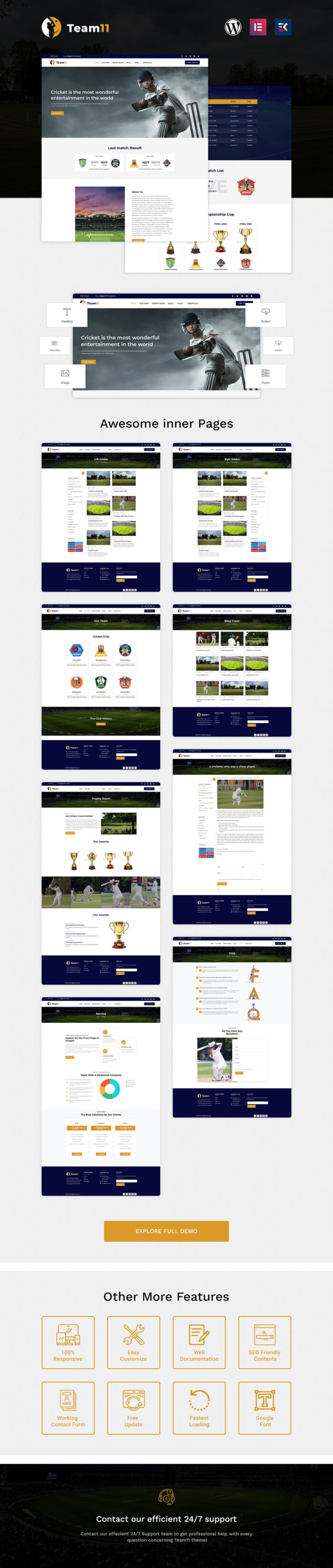 Team11 -  Cricket Responsive Website WordPress Elementor Theme - Features Image 1