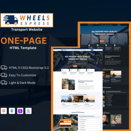 Wheels Express | One Page Transport Website HTML Template - Features Image 1