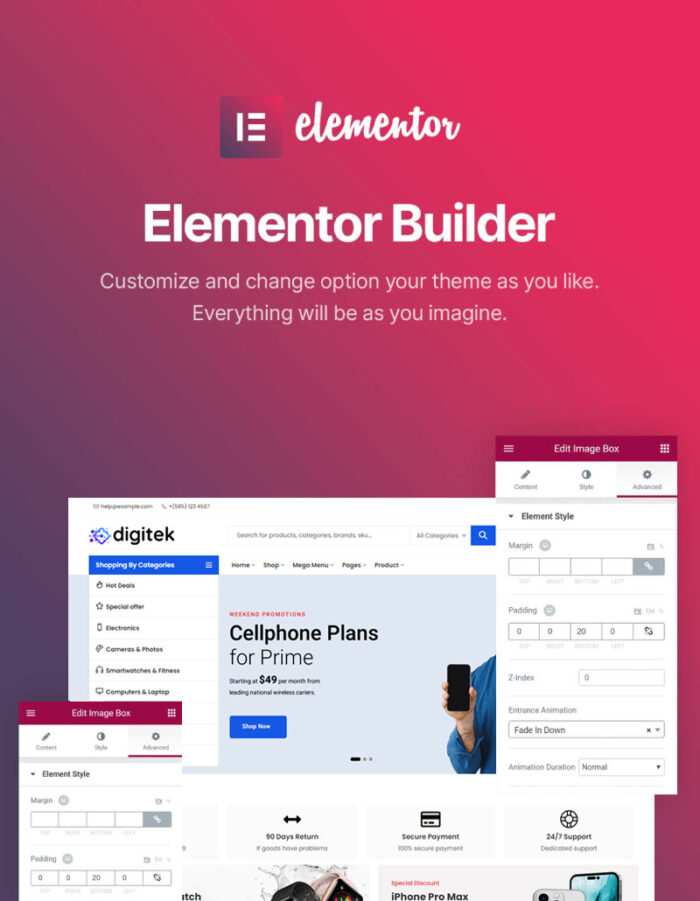 Digitek - Elementor Electronics WooCommerce Theme - Features Image 5