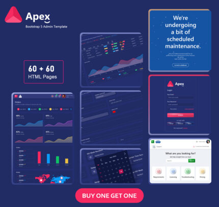 Apex - Bootstrap 5 Admin Dashboard - Features Image 1