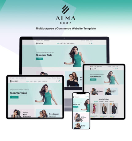 Alma Shop - Multipurpose eCommerce Website Template - Features Image 1